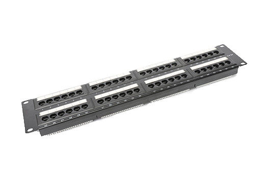 Cat6 UTP 네트워크 패치 패널 48port 2U AMP 이더네트 패치 패널 0.4 - 0.7mm 지휘자 YH4016