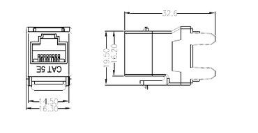 Cat.5E RJ45 네트워크 요지 잭 크로네 180 정도 8P8C 모듈라 잭 높 믿을 수 있는 YH7004